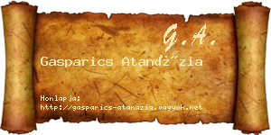 Gasparics Atanázia névjegykártya